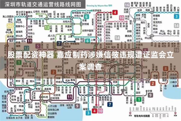 股票配资神器 嘉应制药涉嫌信披违规遭证监会立案调查