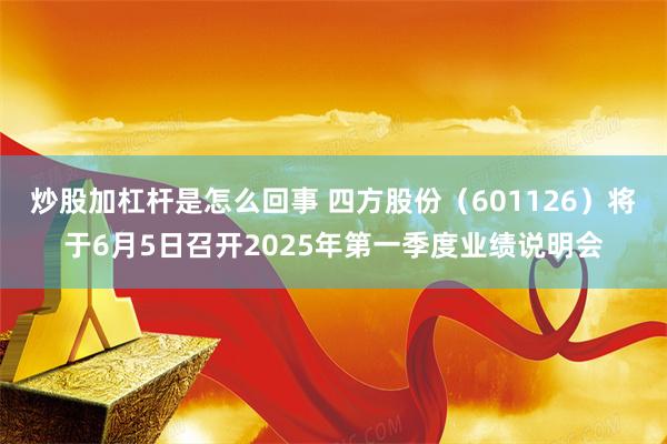 炒股加杠杆是怎么回事 四方股份（601126）将于6月5日召开2025年第一季度业绩说明会