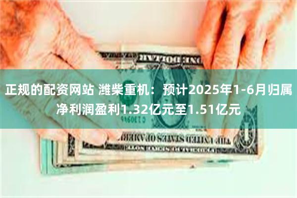 正规的配资网站 潍柴重机：预计2025年1-6月归属净利润盈利1.32亿元至1.51亿元