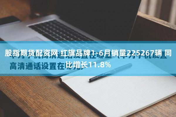 股指期货配资网 红旗品牌1-6月销量225267辆 同比增长11.8%