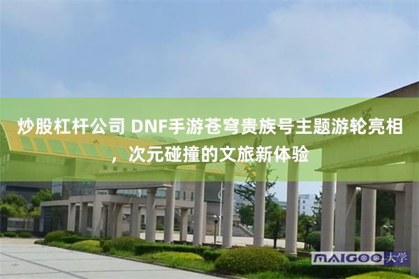 炒股杠杆公司 DNF手游苍穹贵族号主题游轮亮相，次元碰撞的文旅新体验