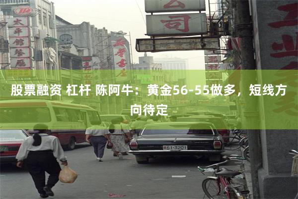 股票融资 杠杆 陈阿牛：黄金56-55做多，短线方向待定