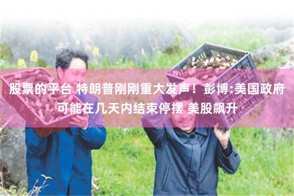 股票的平台 特朗普刚刚重大发声！彭博:美国政府可能在几天内结束停摆 美股飙升