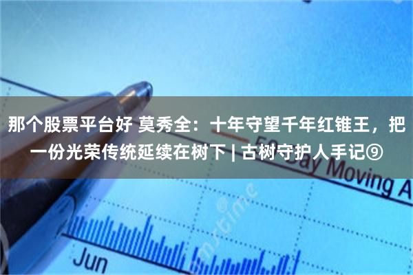 那个股票平台好 莫秀全：十年守望千年红锥王，把一份光荣传统延续在树下 | 古树守护人手记⑨