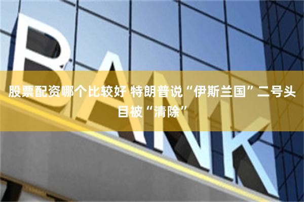 股票配资哪个比较好 特朗普说“伊斯兰国”二号头目被“清除”