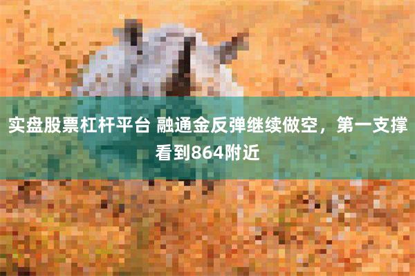 实盘股票杠杆平台 融通金反弹继续做空，第一支撑看到864附近