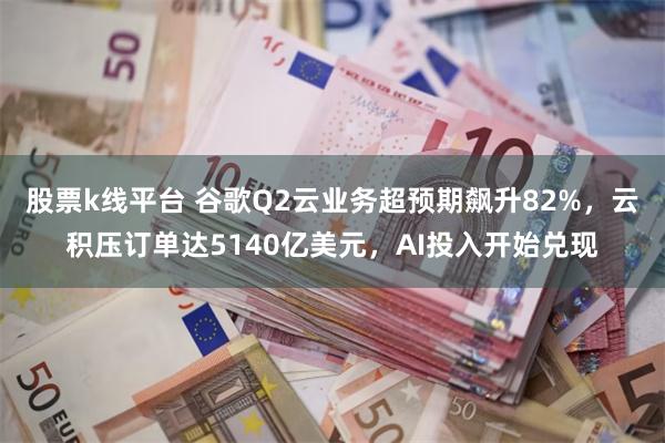 股票k线平台 谷歌Q2云业务超预期飙升82%,云积压订单达5140亿美元,AI投入开始兑现