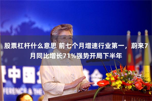 股票杠杆什么意思 前七个月增速行业第一，蔚来7月同比增长71%强势开局下半年