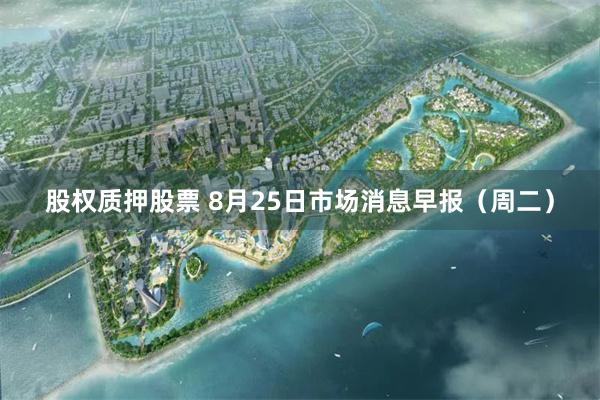 股权质押股票 8月25日市场消息早报（周二）