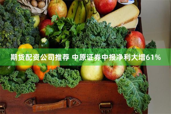 期货配资公司推荐 中原证券中报净利大增61%